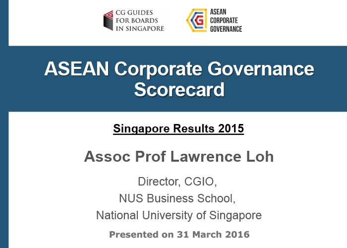 ASEAN Corporate Governance Scorecard 2015