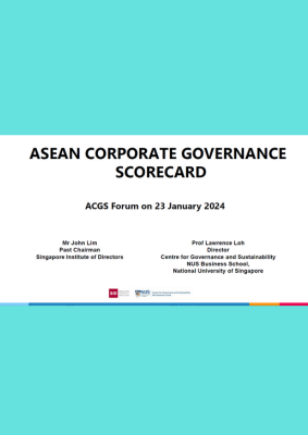CGS-SID Asean Corporate Governance Scorecard 2024