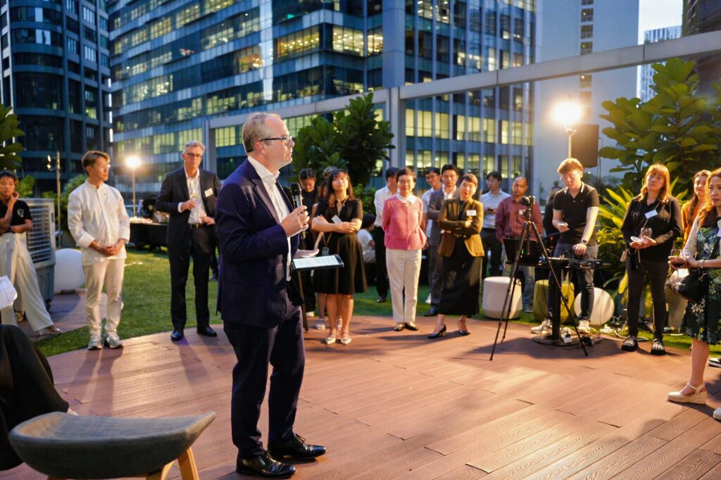 Mr David Craig, Co-Chair, TNFD, speaking to invited guests at TPC. 