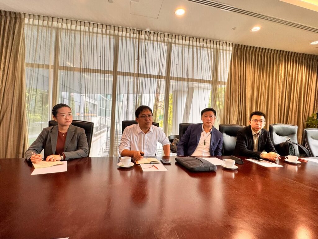 From left: National Maritime Museum of China's Ms Zhang Wenyi and Deputy Head of Finance Mr Liu Yufeng; and DG (Tianjin) Education Technology's Co-Chairman Mr William Ang and Head of Business Development Mr Wang Qi.