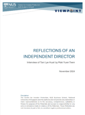 Reflections of an Independent Director